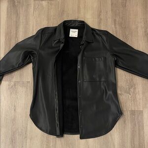 Abercrombie & Fitch Black Leather Shirt